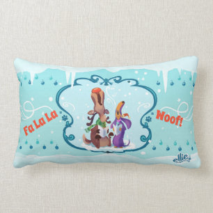 Ellie the Wienerdog® WeenDeer Holiday Throw Kisse Lendenkissen