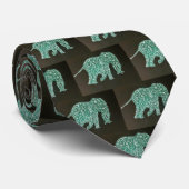 Ellie! Türkis Elephant Necktie Krawatte (Gerollt)