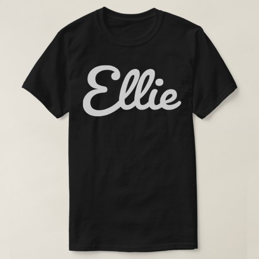 Ellie Typografie White Curry Script T-Shirt (Design vorne)