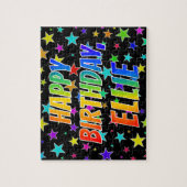 "ELLIE" Vorname, Spaß "GLÜCKLICHER GEBURTSTAG" Puzzle (Vertikal)