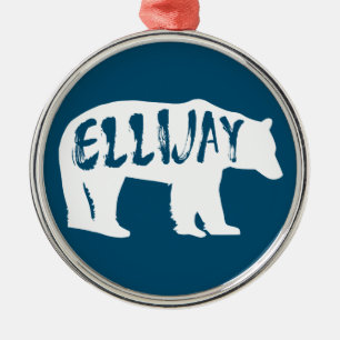 Ellijay Georgia Bear Ornament Aus Metall
