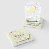 Ellijay, Georgia, Herz-Karten-Untersetzer, Liebe Steinuntersetzer (Seitenansicht)