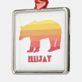 Ellijay Georgia Rainbow Bear Ornament Aus Metall (Links)
