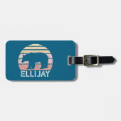 Ellijay Georgia Retro Bär Gepäckanhänger (Vorderseite horizontal)