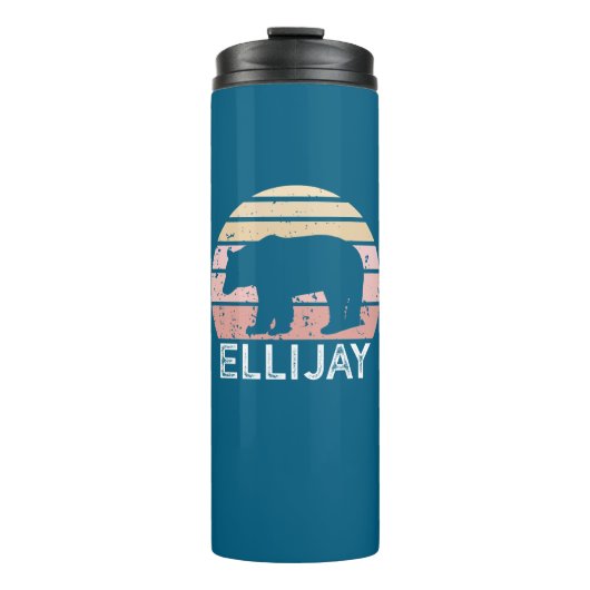 Ellijay Georgia Retro Bär Thermosbecher (Vorderseite)
