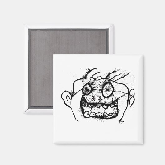 Ellio DoodleNut by Cussdum Designs Magnet (Vorderseite/Rückseite)