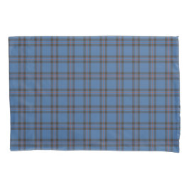 Elliot Clan Blue und Brown Scottish Tartan Kissenbezug