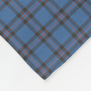 Elliot Clan Blue und Brown Tartan Fleecedecke