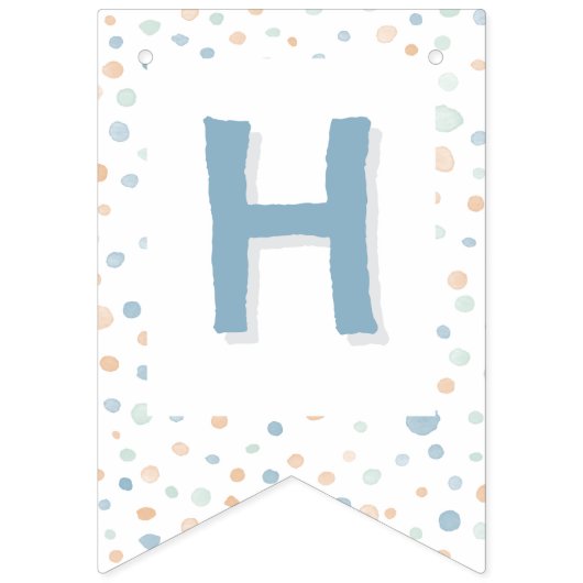 Elliot Confetti Wasserfarbe Dots Jagdflagge Wimpelkette (Zweite Fahne)