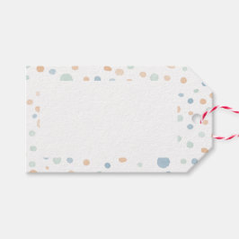 Elliot Confetti Watercolor Dots Gift Tag Geschenkanhänger