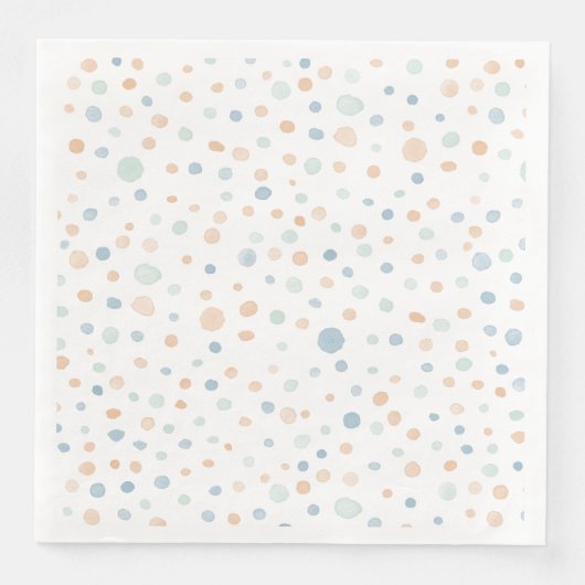 Elliot Confetti Watercolor Dots Paper Napkin Serviette (Vorderseite)