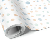 Elliot Confetti Watercolor Dots Wrapping Paper Geschenkpapier (Rolleneckpunkt)
