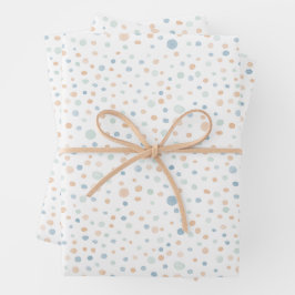 Elliot Confetti Watercolor Dots Wrapping Paper Geschenkpapier Set