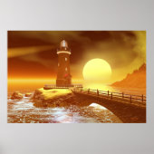 Elliot Key Lighthouse - Ankommender Sturm Poster (Vorne)