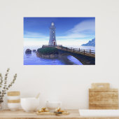 Elliot Key Lighthouse - Caribbean Blue Poster (Küche)