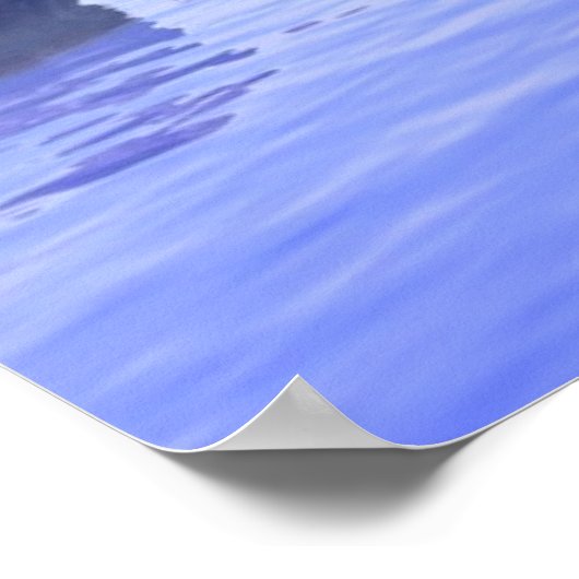 Elliot Key Lighthouse - Caribbean Blue Poster (Ecke)