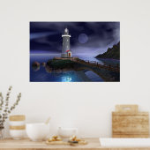 Elliot Key Lighthouse - Vollmond Poster (Küche)