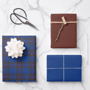 Elliot Modern Original Scottish Tartan Geschenkpapier Set