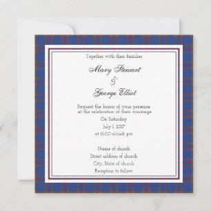 Elliot Scottish Wedding Square Einladung