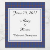 Elliot Scottish Wedding Wine Label Weinetikett (Einzelnes Label)