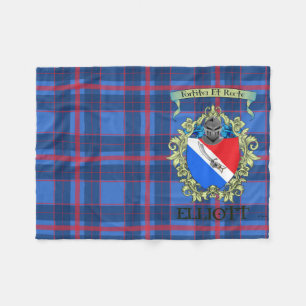 Elliott Crest und Tartan Fleecedecke