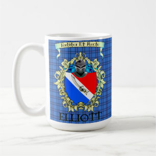 Elliott Crest und Tartan Kaffeetasse