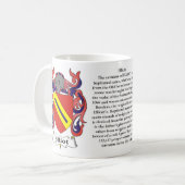 Elliott-Familien-Wappen Tasse (Vorderseite Links)