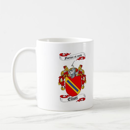 ELLIOTT-FAMILIENWAPPEN - ELLIOTT-WAPPEN KAFFEETASSE (Links)