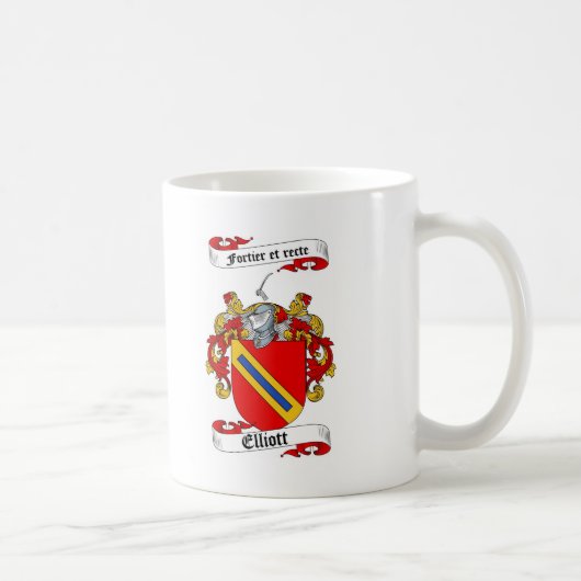 ELLIOTT-FAMILIENWAPPEN - ELLIOTT-WAPPEN KAFFEETASSE (Rechts)