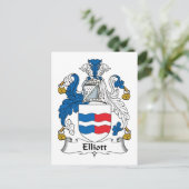 Elliott Familienwappen Postkarte (Stehend Vorderseite)