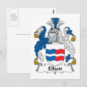 Elliott Familienwappen Postkarte (Vorne/Hinten)