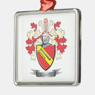 Elliott-Familienwappen-Wappen Silbernes Ornament