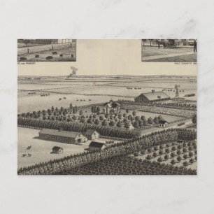 Elliott Residence and Farm, Reis Landkreis, Kansas Postkarte