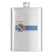 Elliott Wappen & Tartan Classic Flask Flachmann (Vorderseite)