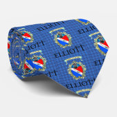 Elliott Wappen & Tartan Neck Tie Krawatte (Gerollt)