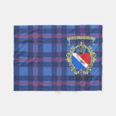 Elliott Wappen und Tartan 2 Fleecedecke (Vorderseite (Horizontal))