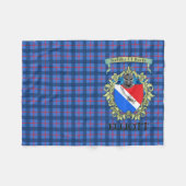 Elliott Wappen und Tartan 3 Fleecedecke (Vorderseite (Horizontal))