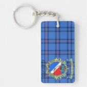 Elliott Wappen und Tartan Acrylic Schlüsselanhänger (Vorderseite)