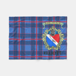Elliott Wappen und Tartan Fleecedecke