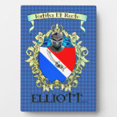 Elliott Wappen und Tartan Fotoplatte (Vorderseite)