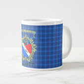 Elliott Wappen und Tartan Jumbo-Tasse (Vorderseite Rechts)