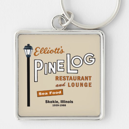 Elliott's Pine Log Restaurant, Skokie, IL. 1939-88 Schlüsselanhänger (Vorne)