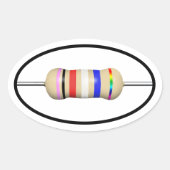 Ellipse-Aufkleber-Set 4 Ovaler Aufkleber (Vorderseite)