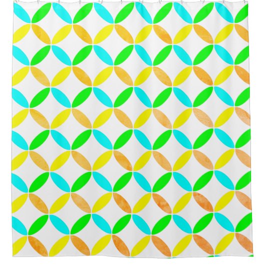 Ellipse Pattern Abstrakt Art Duschvorhang (Vorderseite)
