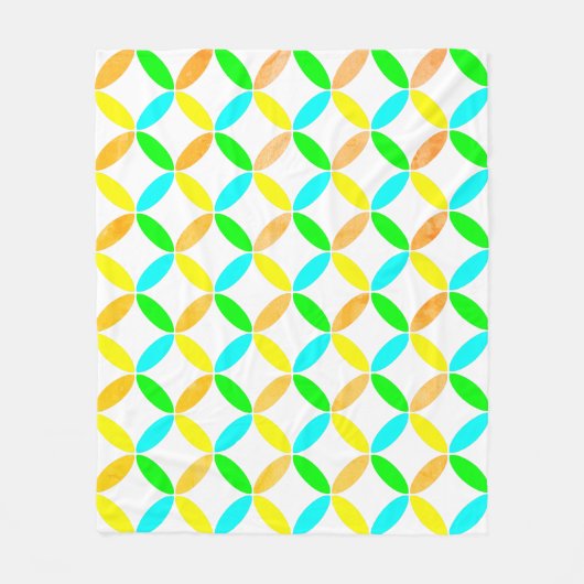 Ellipse Pattern Abstrakt Art Fleecedecke (Vorderseite)