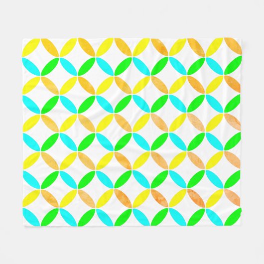 Ellipse Pattern Abstrakt Art Fleecedecke (Vorderseite (Horizontal))