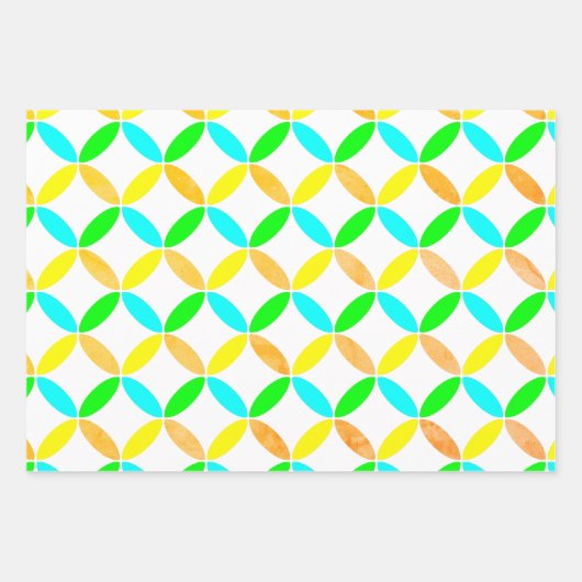 Ellipse Pattern Abstrakt Art Geschenkpapier Set (Vorderseite 3)