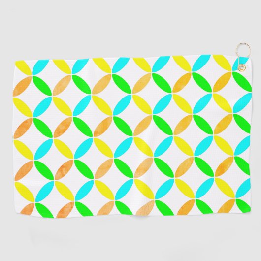 Ellipse Pattern Abstrakt Art Golfhandtuch (Horizontal)