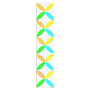 Ellipse Pattern Abstrakt Art Kurzer Tischläufer