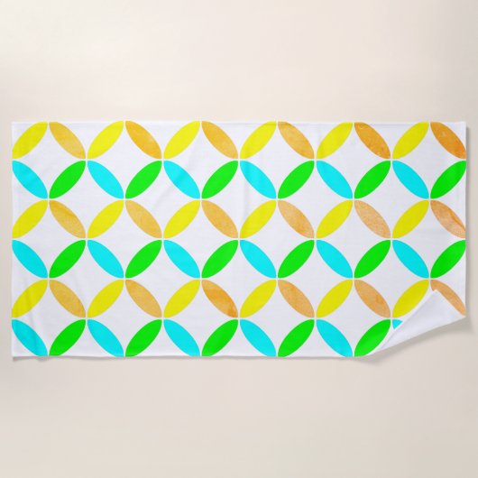 Ellipse Pattern Abstrakt Art Strandtuch (Vorderseite)